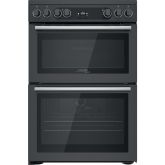 Hotpoint CD67V9H2CA/UK Electric Freestanding 60cm Double Cooker - Dark Grey