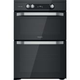 Hotpoint HDM67I9H2CB/U Double Electric 60cm Cooker - Black