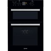 Indesit Aria IDD 6340 BL Electric Double Built-In Oven in Black