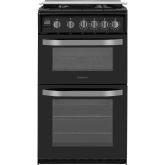 Hotpoint HD5G00CCBK/UK Gas Freestanding 50cm Double Cooker - Black