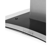 Montpellier MHG600X 60cm Curved Glass Stainless Steel Chimney Hood