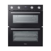 Midea MBOD50M3AD0-BK Fan Built-Under Double Oven - Black - AA Rated