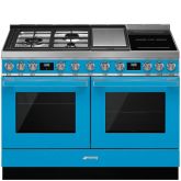 Smeg CPF120IGMPT 120cm Portofino Dual Fuel Range Cooker, Turquoise