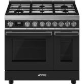 Smeg CPF92GMA 90cm Portofino Dual Fuel Range Cooker, Anthracite