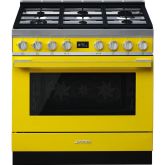Smeg CPF9GPYW 90cm Portofino Dual Fuel Range Cooker, Yellow