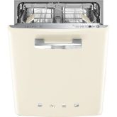 Smeg DIFABCR 60cm 50s Style Built-In Dishwasher, Cream
