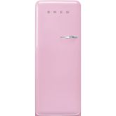 Smeg FAB28LPK5 60cm 50s Style Left Hand Hinge Fridge with Icebox, Pink