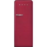 Smeg FAB28RDRB5 60cm 50s Style Right Hand Hinge Fridge with Icebox Ruby, Red