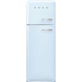 Smeg FAB30LPB5UK 60cm 50s Style Left Hand Hinge Freezer over Fridge, Pastel