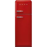 Smeg FAB30RRD5UK 60cm 50s Style Right Hand Hinge Freezer over Fridge, Red