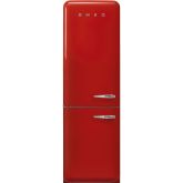 Smeg FAB32LRD5UK 60cm 50s Style Left Hand Hinge Fridge Freezer, Red