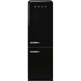 Smeg FAB32RBL5UK 60cm 50s Style Right Hand Hinge Fridge Freezer, Black