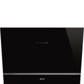 Smeg KV28N 80cm Angled Chimney Hood, Black