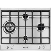 Smeg P261XGH 60cm Cucina Gas Hob, Stainless Steel