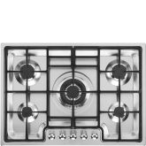 Smeg PGF75-4 72cm Classic Gas Hob, Stainless Steel