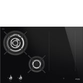 Smeg PM3743D 75cm Eclipse Mixed Fuel Hob 2 Gas Burners 1 Induction Multizone