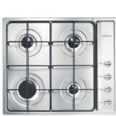 Smeg S64S 59cm Cucina Gas Hob, Stainless Steel