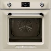 Smeg SOP6902S2PP 60cm Victoria Pyrolytic SteamOne Single Oven, Cream