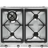 Smeg SR964XGH 60cm Victoria Gas Hob, Stainless Steel