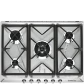 Smeg SR975XGH 69cm Victoria Gas Hob, Stainless Steel