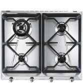 Smeg SRV564GH3 60cm Cucina Gas Hob, Stainless Steel