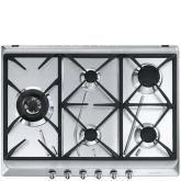Smeg SRV575GH5 70cm Cucina Gas Hob, Stainless Steel