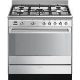 Smeg SUK91MFX9 90cm Concert Dual Fuel Range Cooker, Stainless Steel