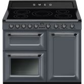 Smeg TR103IGR2 100cm Victoria Electric Range Cooker, Slate Grey