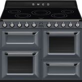 Smeg TR4110IGR2 110cm Victoria Electric Range Cooker, Slate Grey
