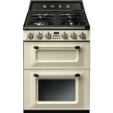 Smeg TR62P 60cm Victoria Dual Fuel Cooker, Cream