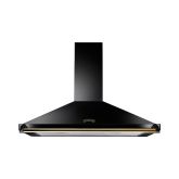 Rangemaster CLAHDC110BB/ Classic 110cm Hood Black Brass Rail