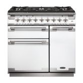 Rangemaster ELS90DFFWH/ 90cm Dual Fuel Range Cooker