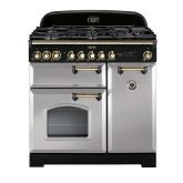 Rangemaster CDL90DFFRP/B 90cm Dual Fuel Range Cooker