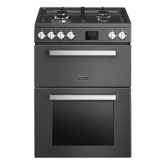Tesla TMRDF60B Level 3 60cm Dual Fuel Mini Range Cooker - Black