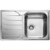 LEISURE AL8001/ ALBION 800 X 508 1.0 BOWL REV S/STEEL POLISHED