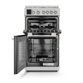 MONTPELLIER MDOG50LS Freestanding 50Cm Gas Double Oven With Lid - Silver