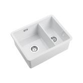 Rangemaster CRUB3216WH Undermount 1.5 Bowl Ceramic Sink 