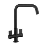 Rangemaster TAQ2MB/ Aquaquad Dual Lever Monobloc Tap - Matt Black Finish