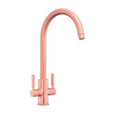 Rangemaster TID1BC Intense Dual Lever Monobloc Tap - Brushed Copper Finish