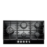 Teknix SCGH91B Teknix 90Cm Black Gas On Glass Hob 