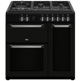 Creda C90RCDFCBL 90cm 3 Cavity Dual Fuel Range Cooker