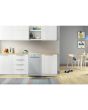 Indesit DF9E 1B10 S UK Slimline Freestanding Dishwasher - Silver