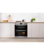 Indesit Aria IDU 6340 IX Electric Built-Under Oven - Stainless Steel and Black