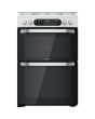Hotpoint HDM67G9C2CW/UK Double Dual Fuel Cooker - White