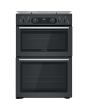 Hotpoint CD67G0C2CA/UK Gas Freestanding 60cm Double Cooker - Dark Grey