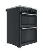 Hotpoint CD67G0C2CA/UK Gas Freestanding 60cm Double Cooker - Dark Grey