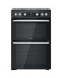 Hotpoint HDM67G0C2CB/UK Double Gas Cooker - Black