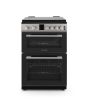 Montpellier MDOG60LS 60cm Double Gas Cooker in Silver