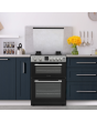 Montpellier MDOG60LS 60cm Double Gas Cooker in Silver