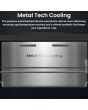 Teknix FFH1865BIX 60cm 70/30 Fridge Freezer Total No Frost with Metal Tech Cooling - Black Steel